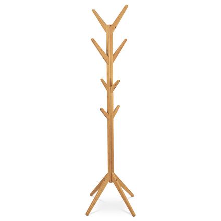 Autronic Věšák Věšák dřevěný stojanový, masiv bambus, přírodní odstín, výška 176 cm (DR-N191 NAT)